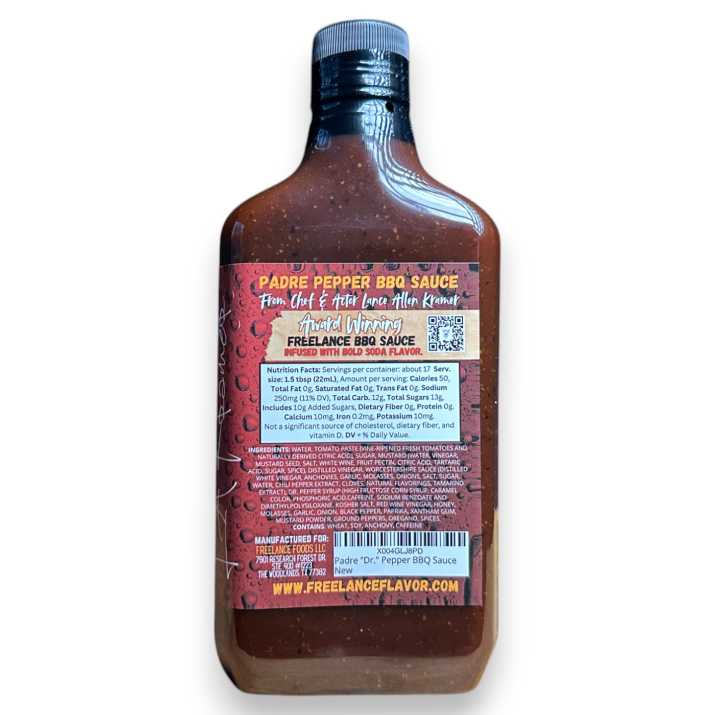 Freelance Dr. Pepper BBQ Sauce  (Padre Pepper BBQ Sauce)